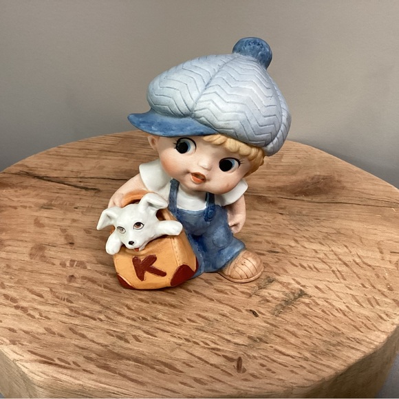 Vintage - Homco # 1439 - Porcelain Boy with Dog Figurine - Excellent - Picture 2 of 11